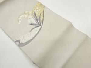 引箔鈴蘭模様織出し名古屋帯